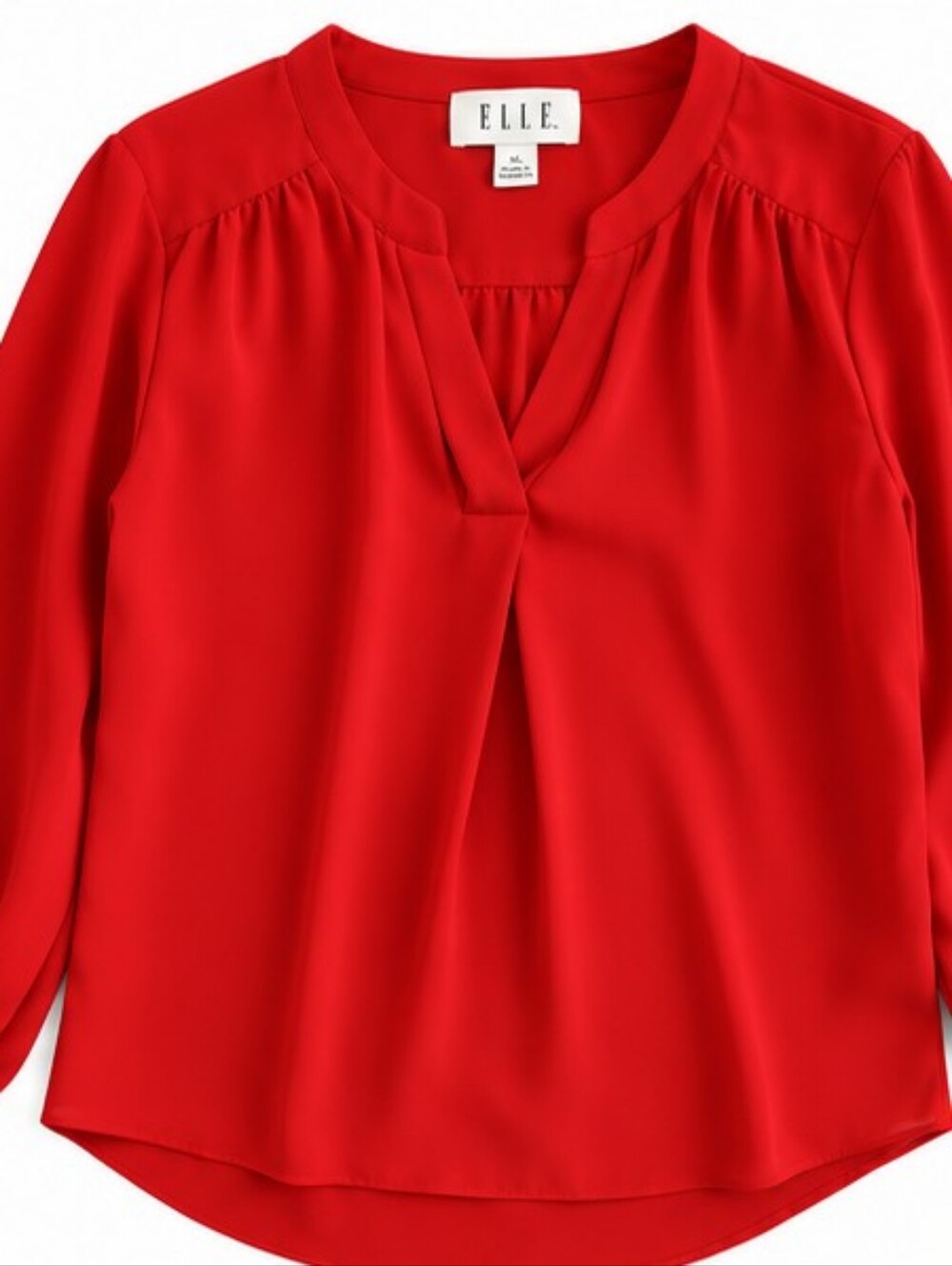 ELLE Long Sleeve Blouse in Red Size XL Like New